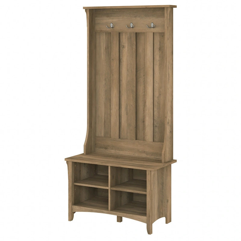 Porte-manteau d'entrée avec banc à chaussures