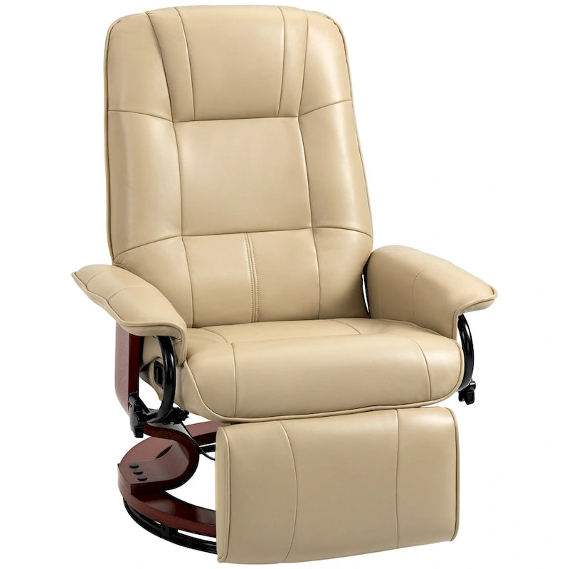 Fauteuil inclinable manuel avec piètement en bois