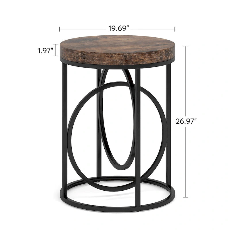 Table d'appoint de salon ronde moderne