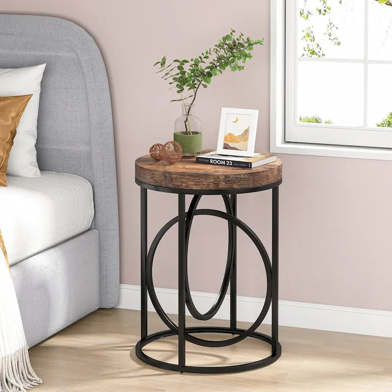 Table d'appoint de salon ronde moderne