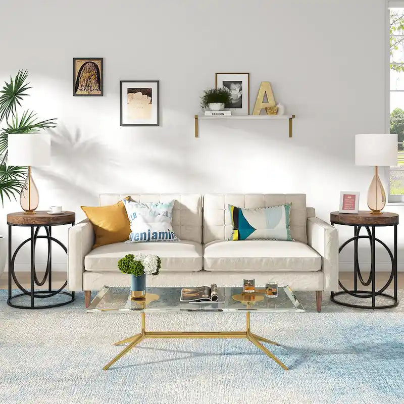 Table d'appoint de salon ronde moderne