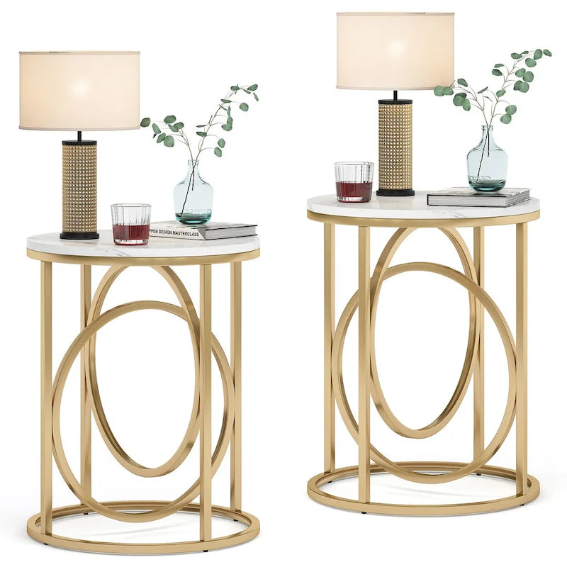 Table d'appoint de salon ronde moderne