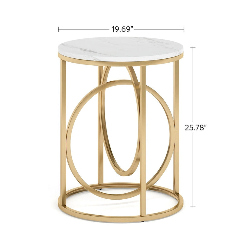 Table d'appoint de salon ronde moderne