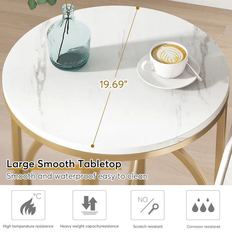 Table d'appoint de salon ronde moderne