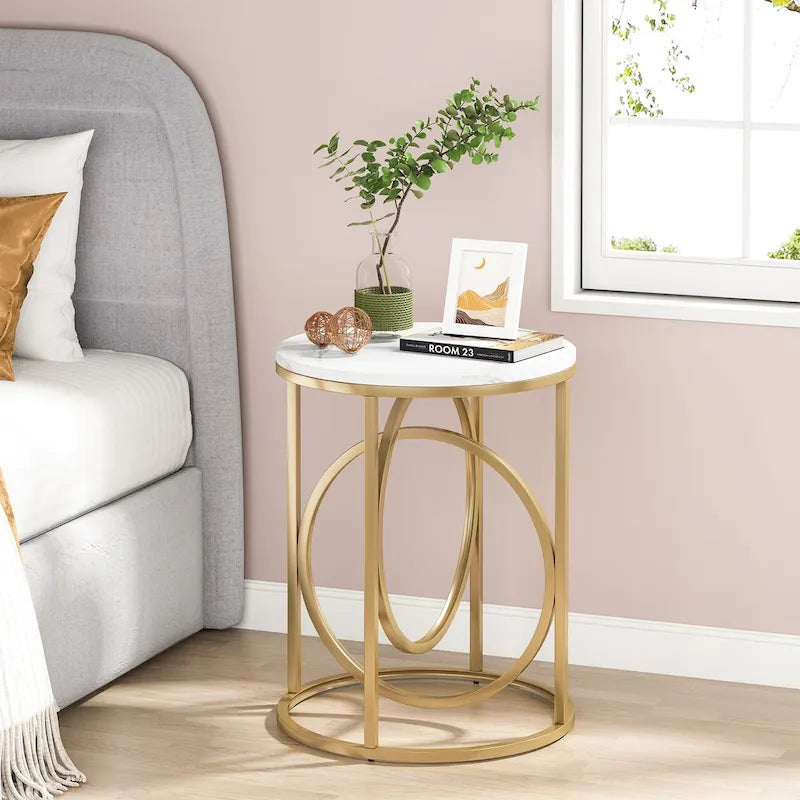 Table d'appoint de salon ronde moderne