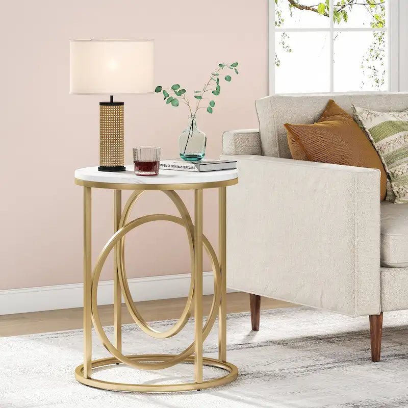 Table d'appoint de salon ronde moderne