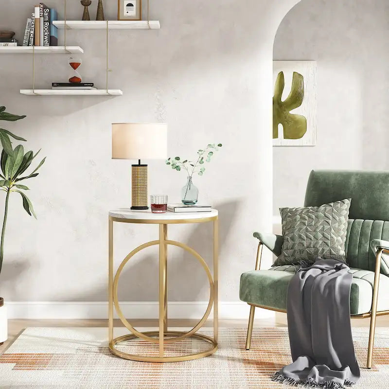 Table d'appoint de salon ronde moderne
