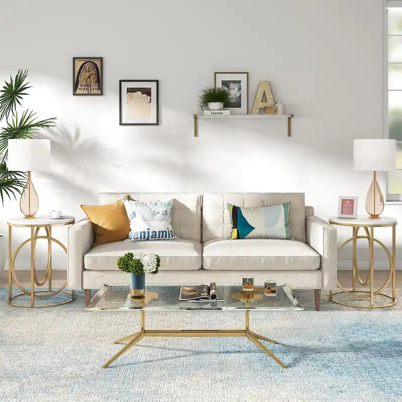 Table d'appoint de salon ronde moderne