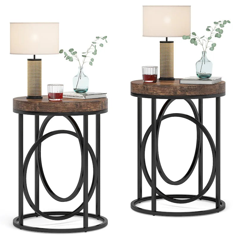 Table d'appoint de salon ronde moderne