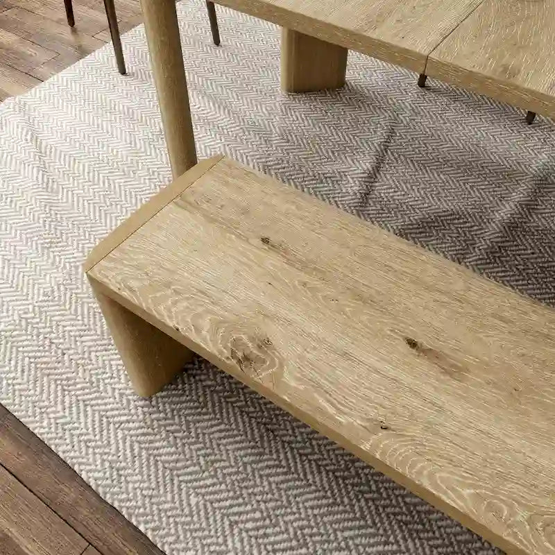 Banc de salle à manger en chêne moderne de 51 po