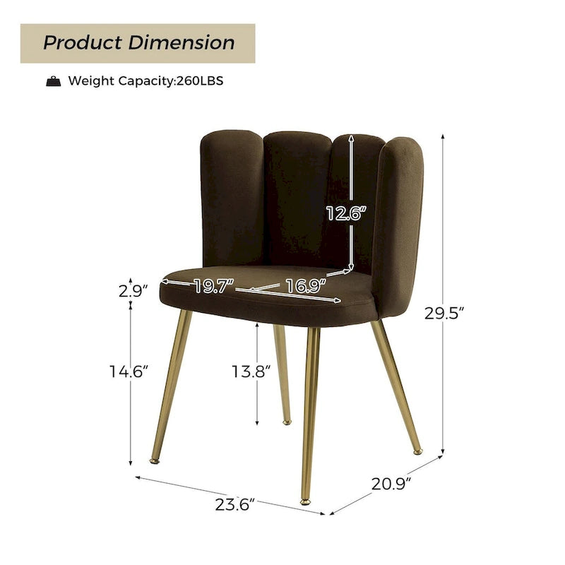 Chaise de salle à manger capitonnée