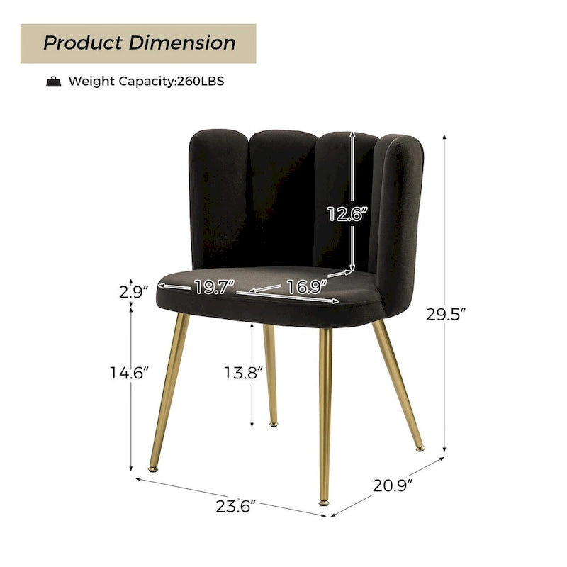 Chaise de salle à manger capitonnée