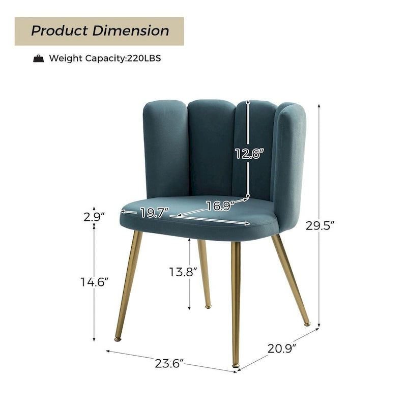 Chaise de salle à manger capitonnée
