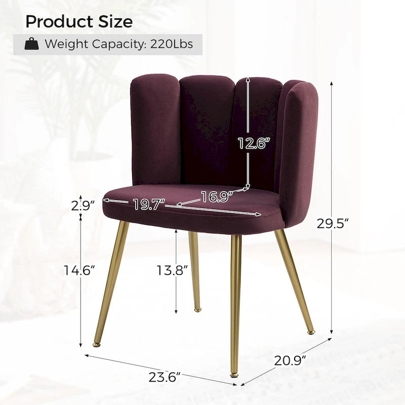 Chaise de salle à manger capitonnée