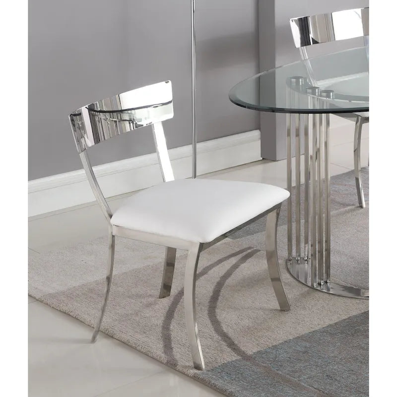 Chaise de salle à manger à dossier incurvé