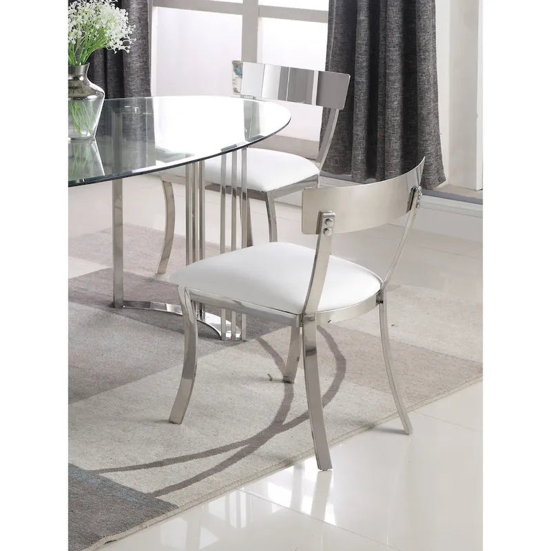 Chaise de salle à manger à dossier incurvé