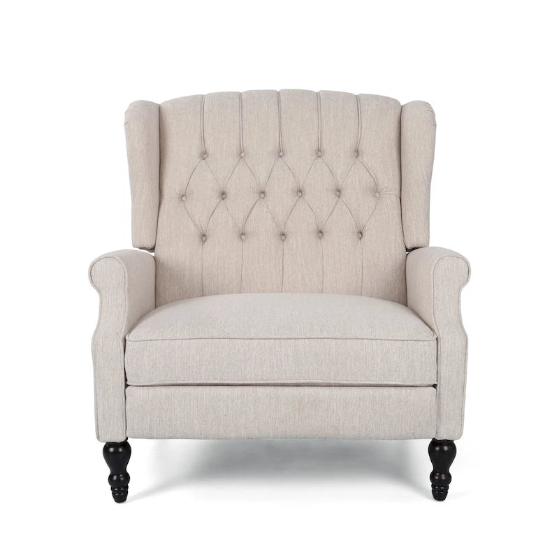 Fauteuil inclinable à dossier inclinable en tissu capitonné très grand format