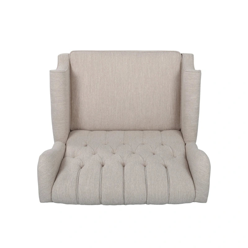 Fauteuil inclinable à dossier inclinable en tissu capitonné très grand format