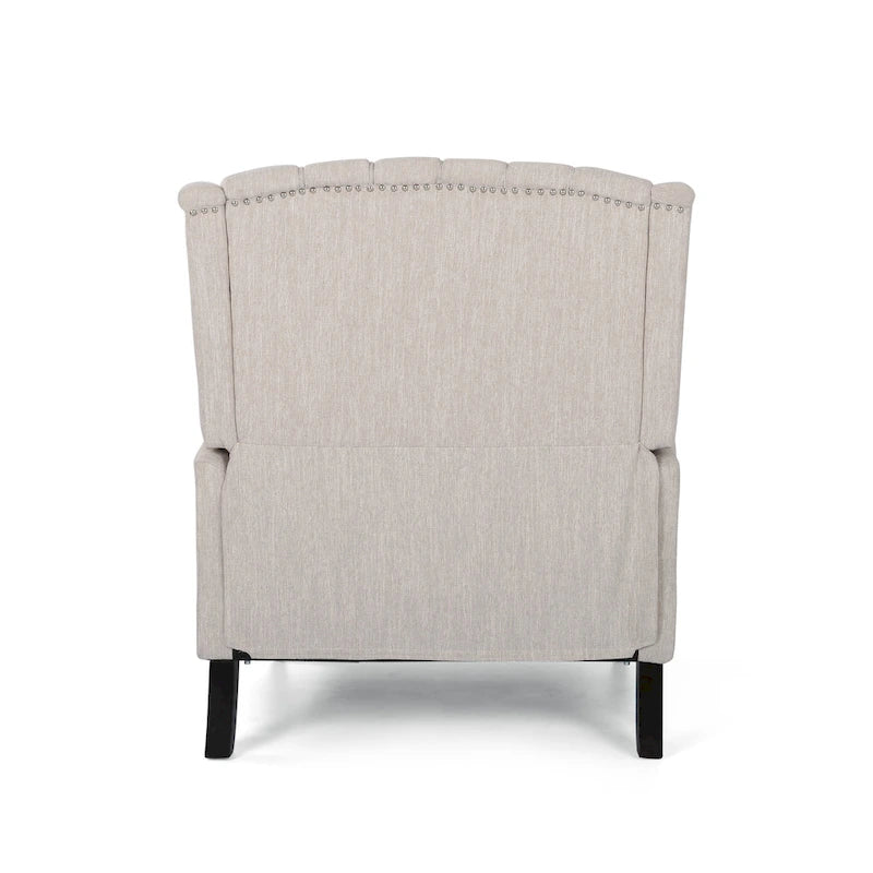 Fauteuil inclinable à dossier inclinable en tissu capitonné très grand format