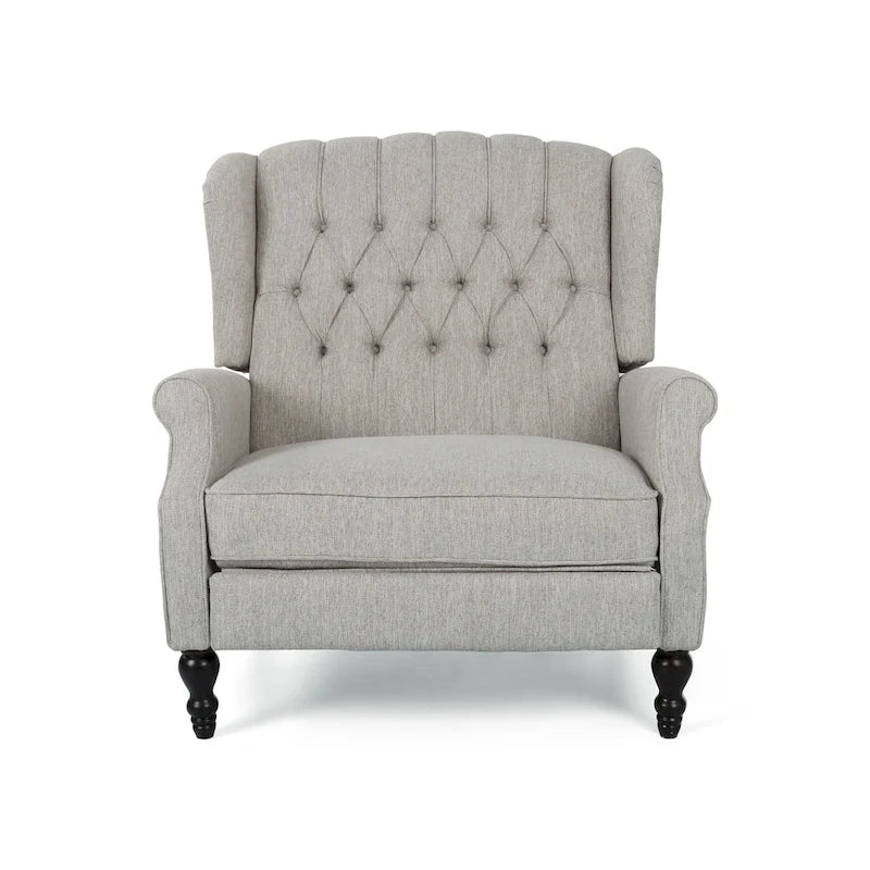 Fauteuil inclinable à dossier inclinable en tissu capitonné très grand format