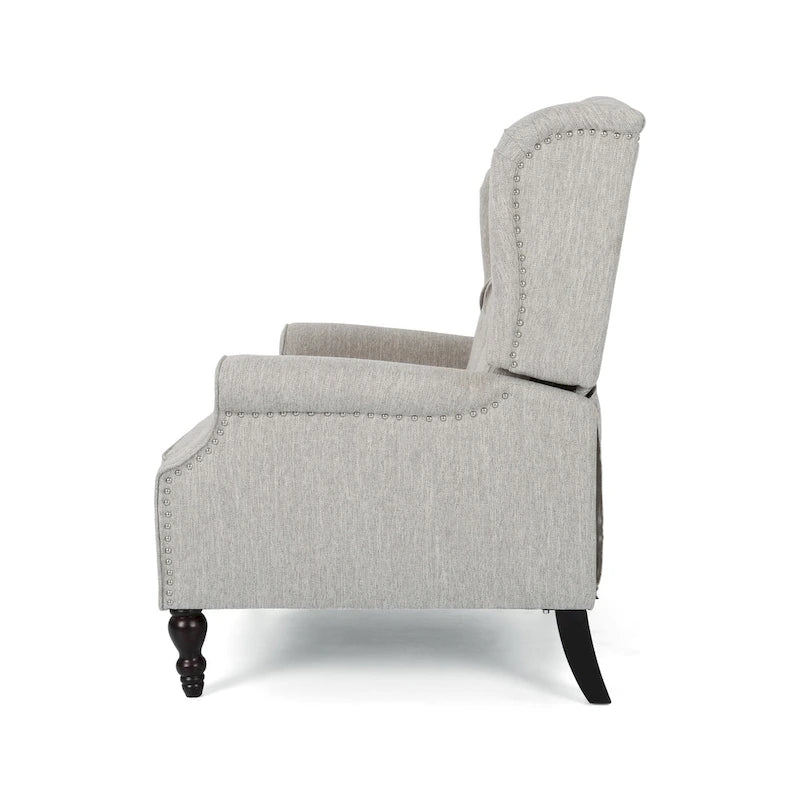 Fauteuil inclinable à dossier inclinable en tissu capitonné très grand format