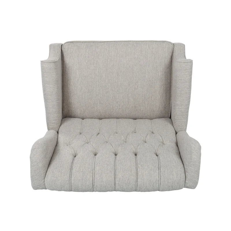 Fauteuil inclinable à dossier inclinable en tissu capitonné très grand format