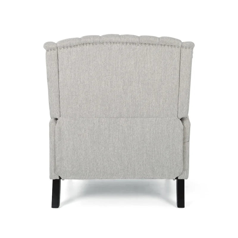 Fauteuil inclinable à dossier inclinable en tissu capitonné très grand format