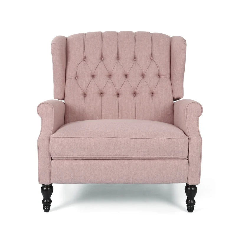 Fauteuil inclinable à dossier inclinable en tissu capitonné très grand format