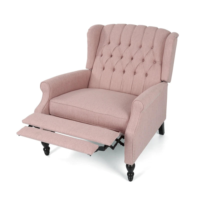 Fauteuil inclinable à dossier inclinable en tissu capitonné très grand format