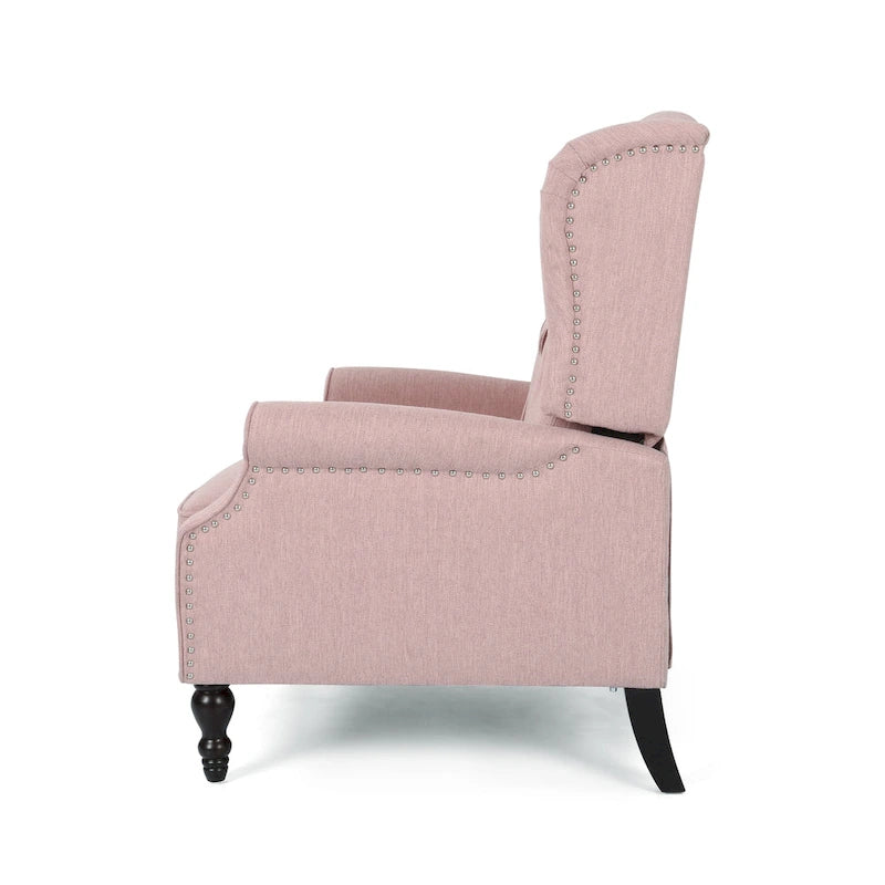 Fauteuil inclinable à dossier inclinable en tissu capitonné très grand format