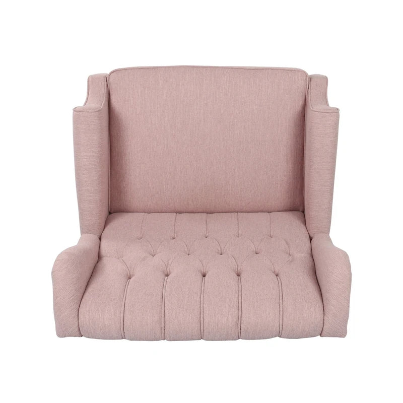 Fauteuil inclinable à dossier inclinable en tissu capitonné très grand format