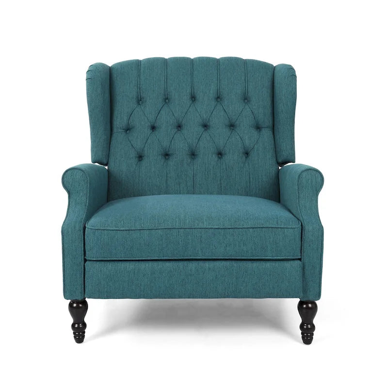 Fauteuil inclinable à dossier inclinable en tissu capitonné très grand format
