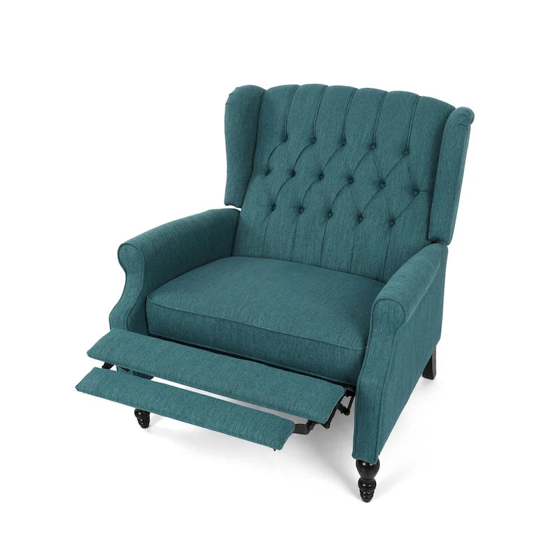 Fauteuil inclinable à dossier inclinable en tissu capitonné très grand format