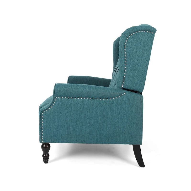 Fauteuil inclinable à dossier inclinable en tissu capitonné très grand format