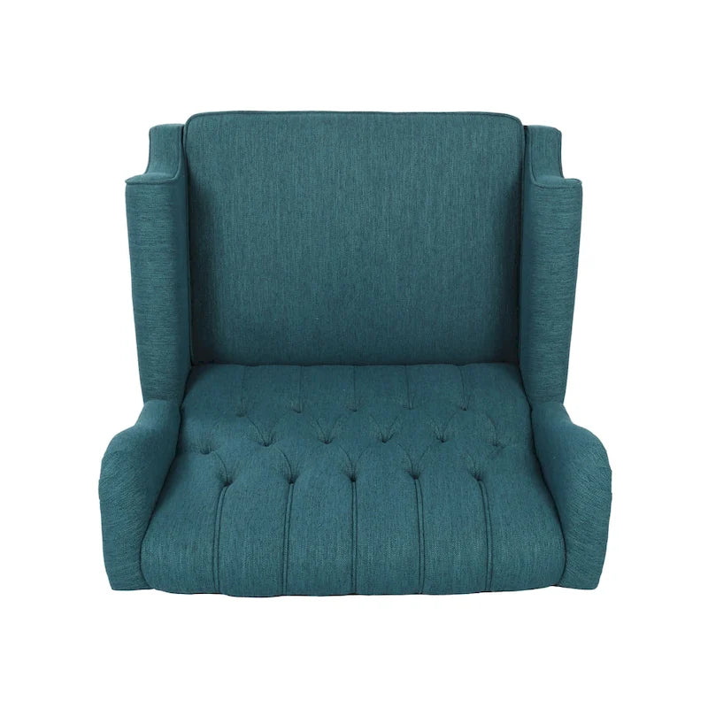 Fauteuil inclinable à dossier inclinable en tissu capitonné très grand format