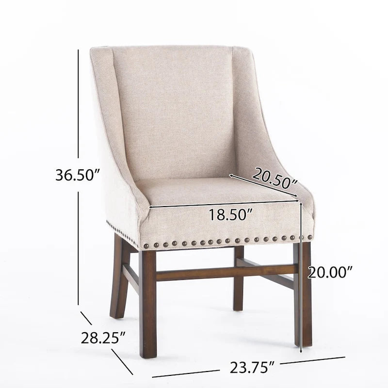 Chaise de salle à manger moderne tapissée