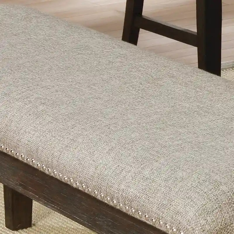 Banc de salle à manger rectangulaire espresso de 160 cm, style rustique