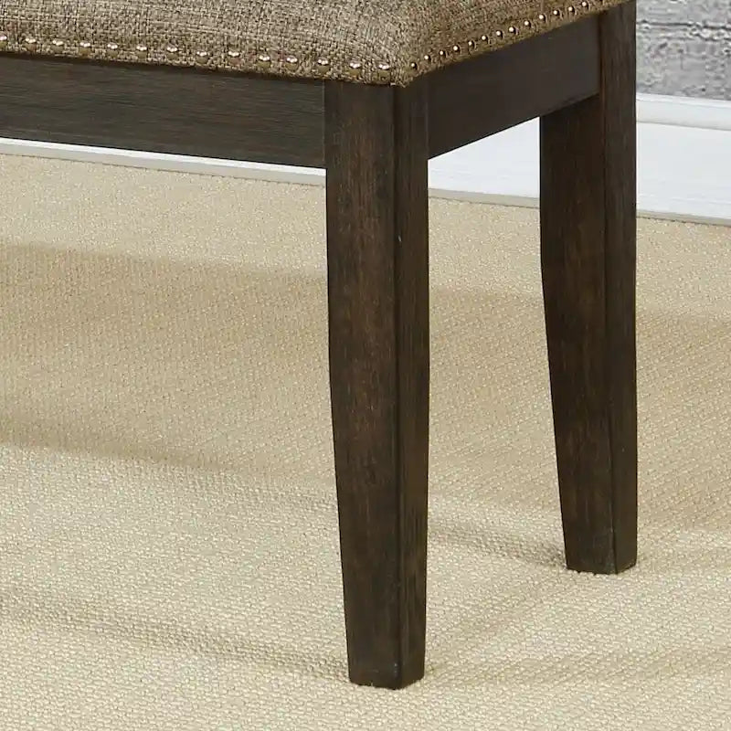 Banc de salle à manger rectangulaire espresso de 160 cm, style rustique