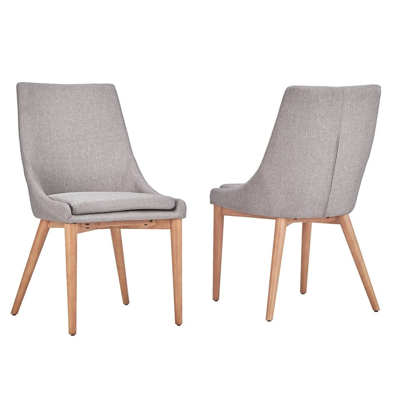 Chaise de salle à manger en chêne à dossier incurvé