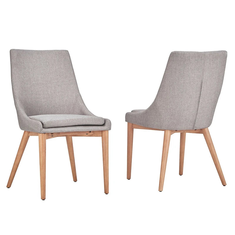 Chaise de salle à manger en chêne à dossier incurvé