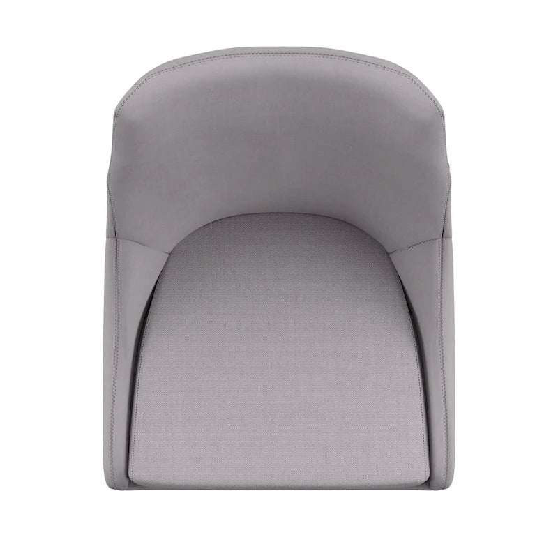 Chaise de salle à manger en chêne à dossier incurvé