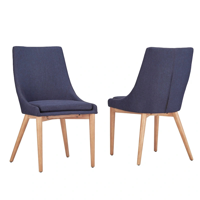 Chaise de salle à manger en chêne à dossier incurvé