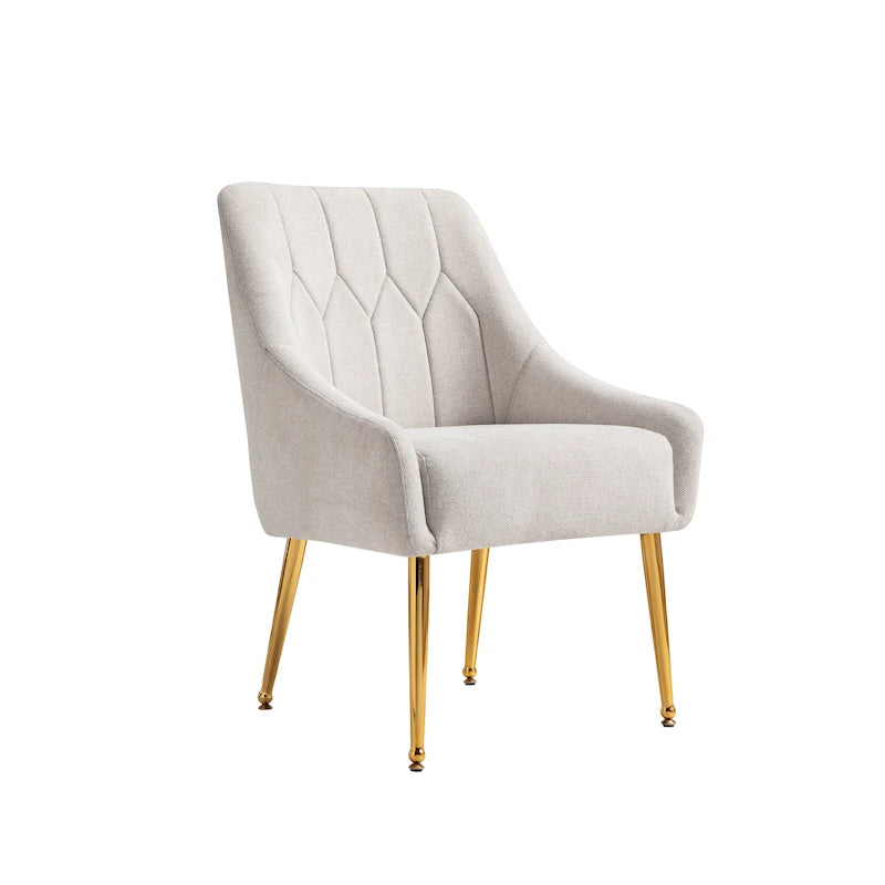 Fauteuil de relaxation rembourré avec pieds en métal