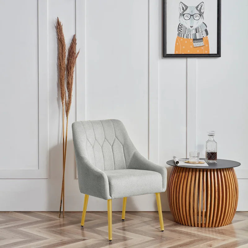 Fauteuil de relaxation rembourré avec pieds en métal