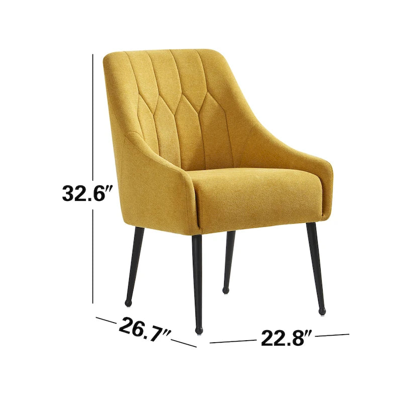 Fauteuil de relaxation rembourré avec pieds en métal