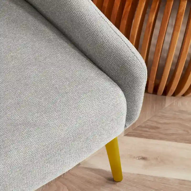 Fauteuil de relaxation rembourré avec pieds en métal
