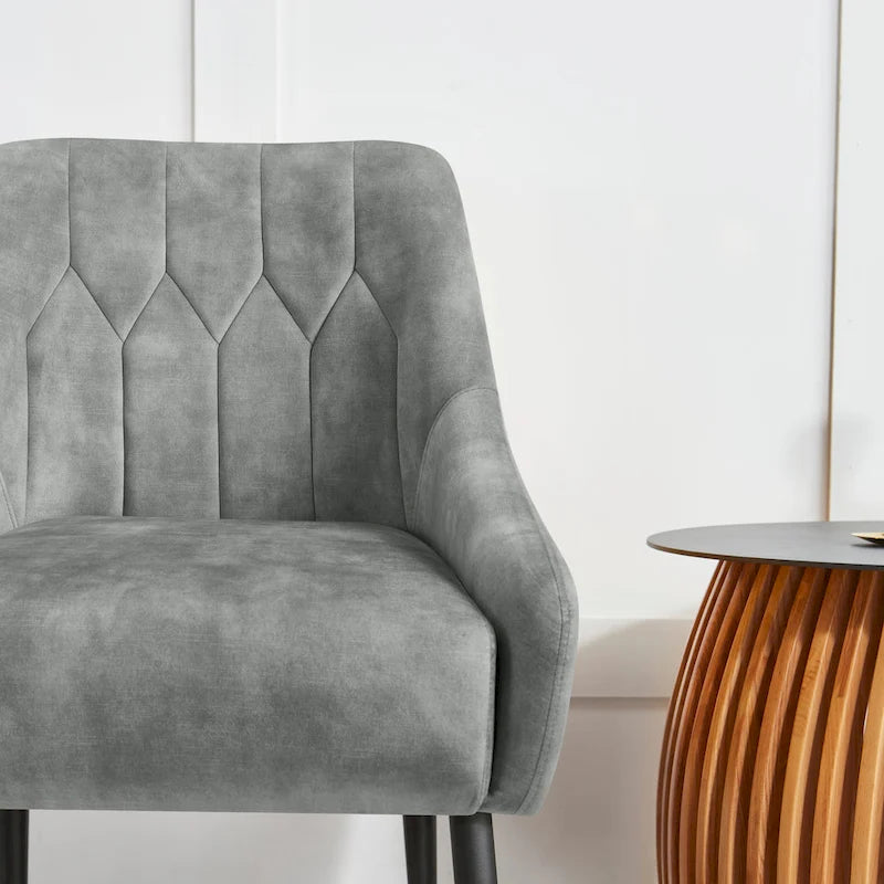 Fauteuil de relaxation rembourré avec pieds en métal