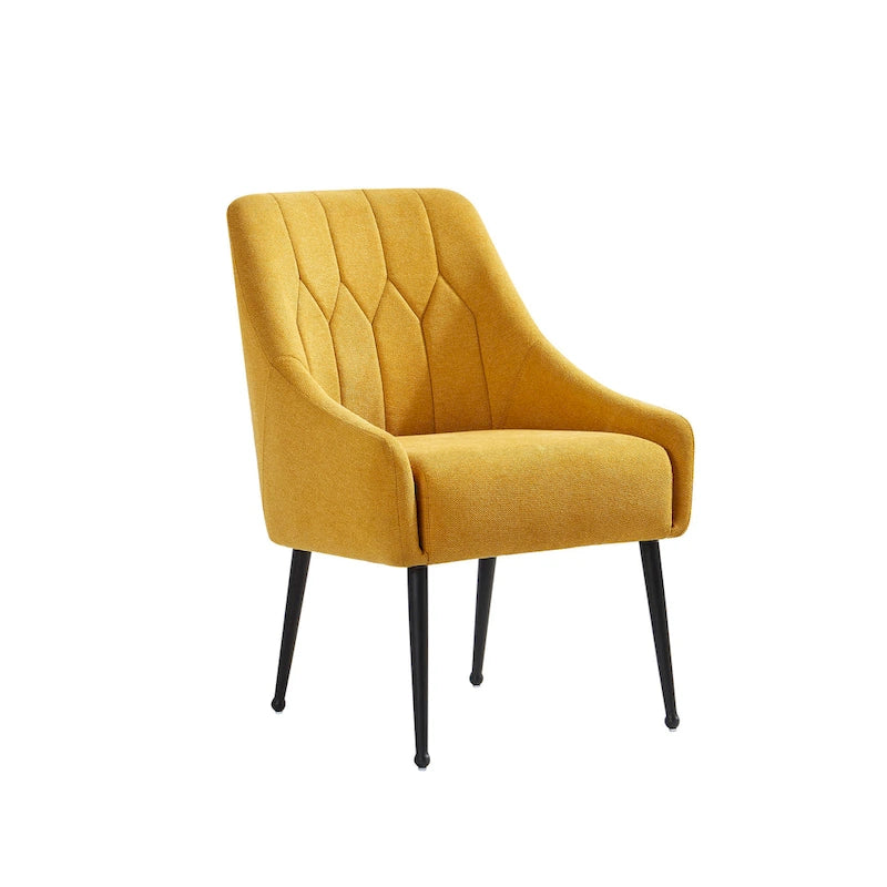Fauteuil de relaxation rembourré avec pieds en métal