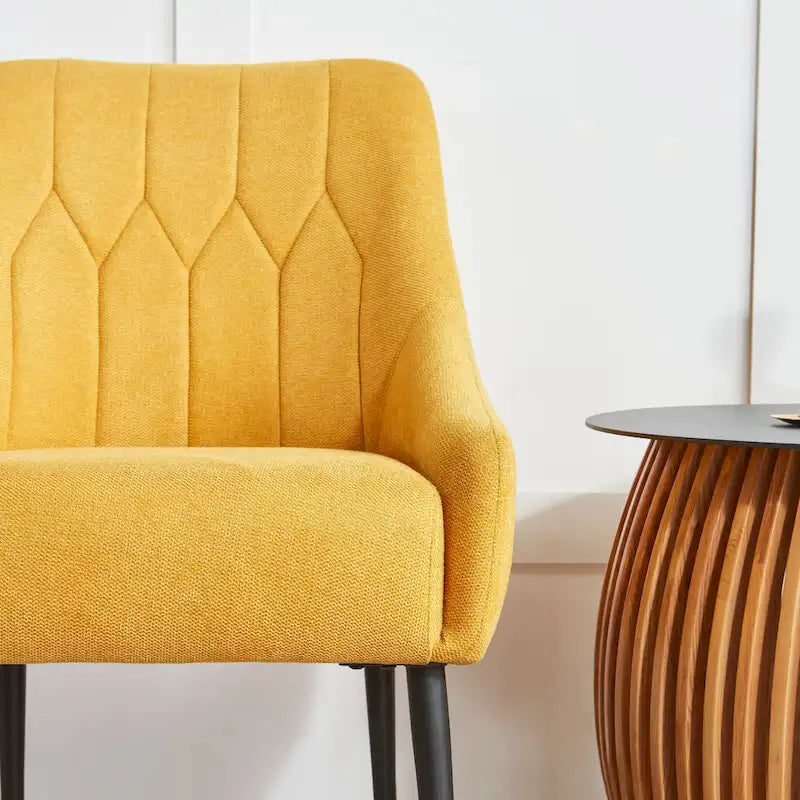 Fauteuil de relaxation rembourré avec pieds en métal
