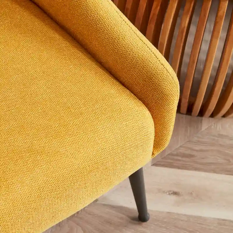 Fauteuil de relaxation rembourré avec pieds en métal